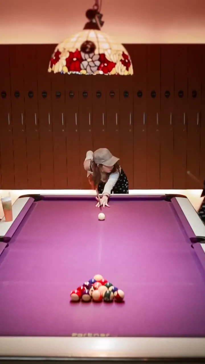 Incredible billiard trick shot with amazing cue control that seems physically impossible