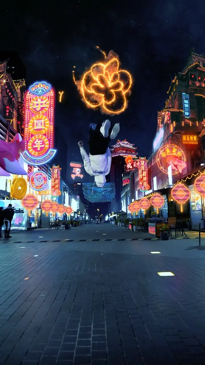 Creative camera trick combined with editing that creates an impossible looking scene