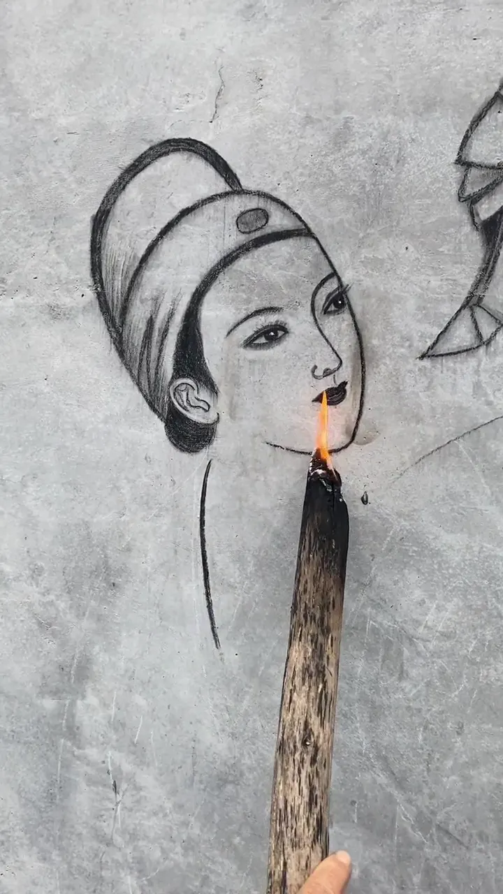 Master painter working on a detailed piece from start to finish